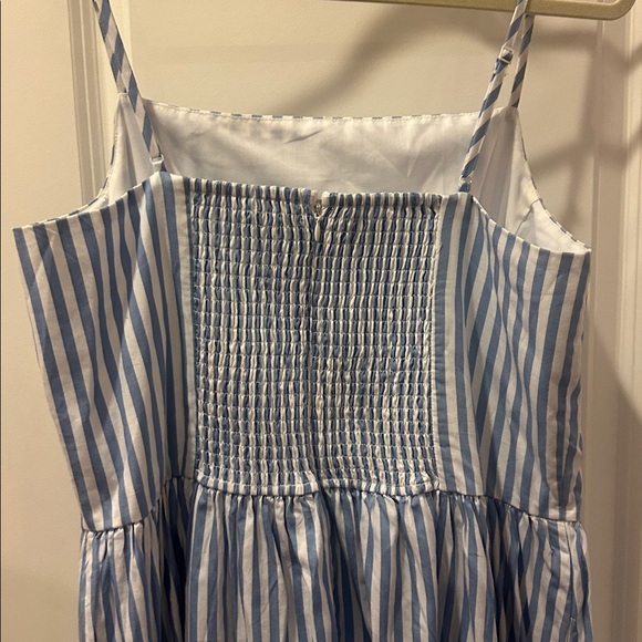 Free Assembly size L Blue Striped Sleeveless Dress - Picture 10 of 13